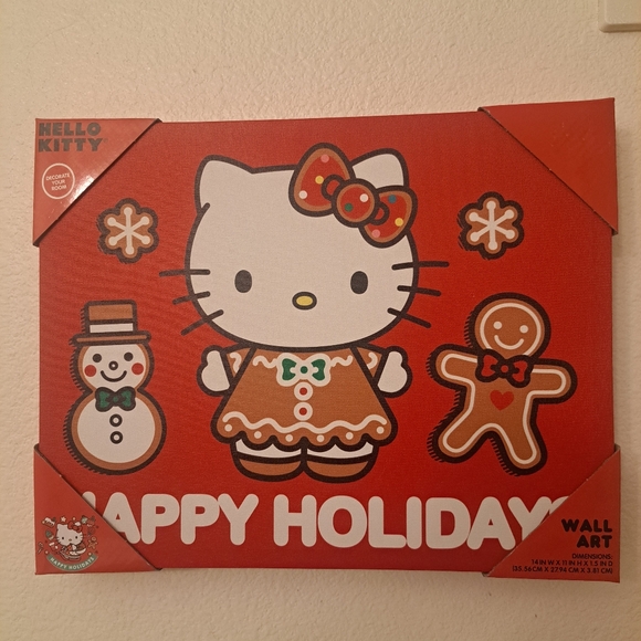 Hello Kitty Gingerbread Christmas Holiday Wall Decor (Holiday Decor) NEW - Picture 2 of 6